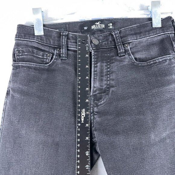Hollister Super Skinny Jeans Womens Size W29X32L Advanced Stretch Mid Rise Black - Picture 9 of 13